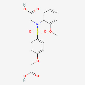 molecular formula C17H17NO8S B2528273 2-{4-[(Carboxymethyl)(2-methoxyphenyl)sulfamoyl]phenoxy}acetic acid CAS No. 551930-31-5