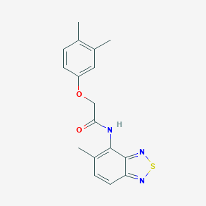 molecular formula C17H17N3O2S B252828 2-(3,4-dimethylphenoxy)-N-(5-methyl-2,1,3-benzothiadiazol-4-yl)acetamide 