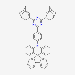 molecular formula C54H50N4 B2528286 10-[4-[4,6-Bis(1-adamantyl)-1,3,5-triazin-2-yl]phenyl]spiro[acridine-9,9'-fluorene] CAS No. 2250187-16-5