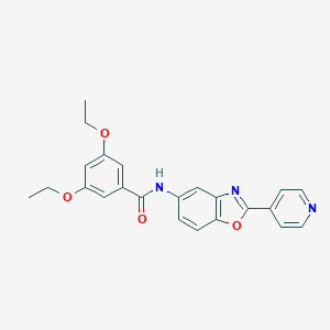 3,5-diethoxy-N-[2-(4-pyridinyl)-1,3-benzoxazol-5-yl]benzamide