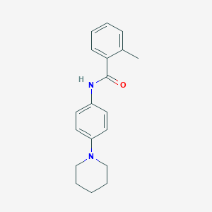 molecular formula C19H22N2O B252830 2-methyl-N-[4-(1-piperidinyl)phenyl]benzamide 