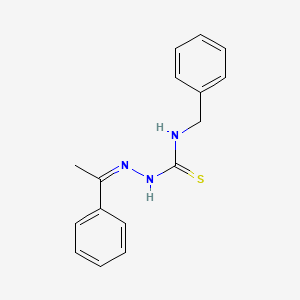 molecular formula C16H17N3S B2528307 (Z)-N-benzyl-2-(1-phenylethylidene)hydrazinecarbothioamide CAS No. 392236-99-6