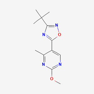 5-(3-tert-butyl-1,2,4-oxadiazol-5-yl)-2-methoxy-4-methylpyrimidine