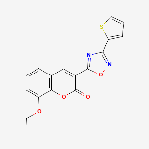 molecular formula C17H12N2O4S B2528312 8-ethoxy-3-(3-thien-2-yl-1,2,4-oxadiazol-5-yl)-2H-chromen-2-one CAS No. 892758-67-7