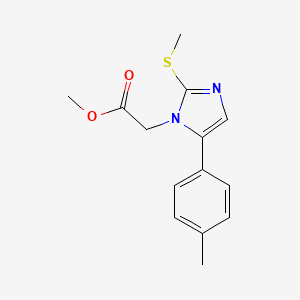 methyl 2-(2-(methylthio)-5-(p-tolyl)-1H-imidazol-1-yl)acetate