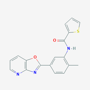 molecular formula C18H13N3O2S B252832 N-[2-methyl-5-([1,3]oxazolo[4,5-b]pyridin-2-yl)phenyl]thiophene-2-carboxamide 