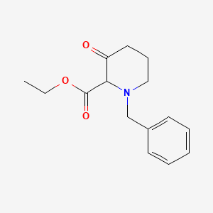 molecular formula C15H19NO3 B2528320 Ethyl 1-benzyl-3-oxopiperidine-2-carboxylate CAS No. 2103628-37-9