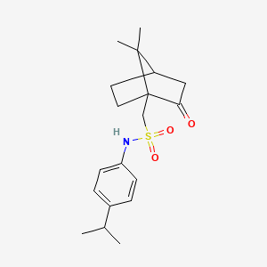 molecular formula C19H27NO3S B2528321 1-{7,7-dimethyl-2-oxobicyclo[2.2.1]heptan-1-yl}-N-[4-(propan-2-yl)phenyl]methanesulfonamide CAS No. 627844-63-7