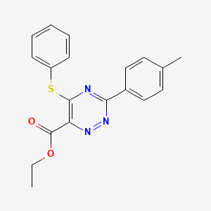 Ethyl 3-(4-methylphenyl)-5-(phenylsulfanyl)-1,2,4-triazine-6-carboxylate