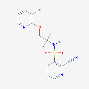N-[1-(3-Bromopyridin-2-yl)oxy-2-methylpropan-2-yl]-2-cyanopyridine-3-sulfonamide