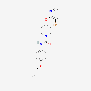 molecular formula C21H26BrN3O3 B2528337 4-((3-bromopyridin-2-yl)oxy)-N-(4-butoxyphenyl)piperidine-1-carboxamide CAS No. 1448126-33-7