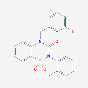 B2528339 4-(3-bromobenzyl)-2-(o-tolyl)-2H-benzo[e][1,2,4]thiadiazin-3(4H)-one 1,1-dioxide CAS No. 893790-68-6