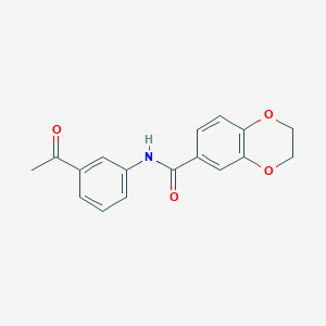molecular formula C17H15NO4 B252834 N-(3-acetylphenyl)-2,3-dihydro-1,4-benzodioxine-6-carboxamide 