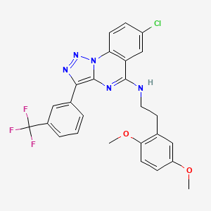 molecular formula C26H21ClF3N5O2 B2528340 7-氯-N-(2,5-二甲氧苯乙基)-3-(3-(三氟甲基)苯基)-[1,2,3]三唑并[1,5-a]喹唑啉-5-胺 CAS No. 893789-76-9
