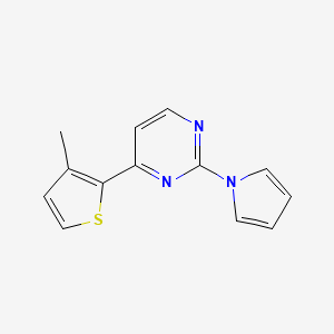 molecular formula C13H11N3S B2528341 4-(3-甲基-2-噻吩基)-2-(1H-吡咯-1-基)嘧啶 CAS No. 860788-66-5
