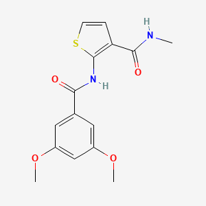 molecular formula C15H16N2O4S B2528346 2-(3,5-二甲氧基苯甲酰胺)-N-甲基噻吩-3-甲酰胺 CAS No. 942011-26-9