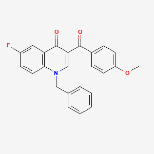 molecular formula C24H18FNO3 B2528347 1-苄基-6-氟-3-(4-甲氧基苯甲酰基)-1,4-二氢喹啉-4-酮 CAS No. 904432-88-8