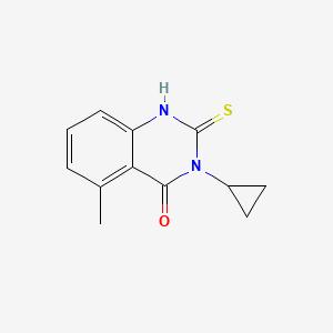 molecular formula C12H12N2OS B2528353 3-Cyclopropyl-5-methyl-2-sulfanylidene-1H-quinazolin-4-one CAS No. 1593896-68-4