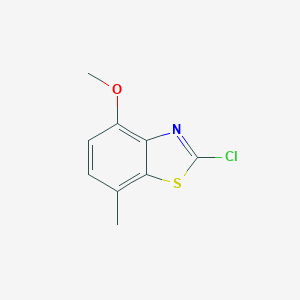 molecular formula C9H8ClNOS B025284 2-Chloro-4-methoxy-7-methyl-1,3-benzothiazole CAS No. 108773-00-8