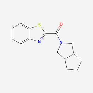 molecular formula C15H16N2OS B2528403 benzo[d]thiazol-2-yl(hexahydrocyclopenta[c]pyrrol-2(1H)-yl)methanone CAS No. 2327363-84-6