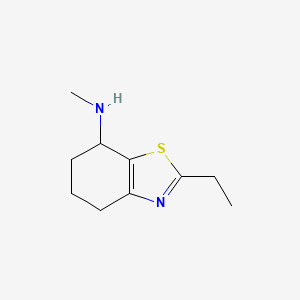 molecular formula C10H16N2S B2528409 2-ethyl-N-methyl-4,5,6,7-tetrahydro-1,3-benzothiazol-7-amine CAS No. 1247417-17-9