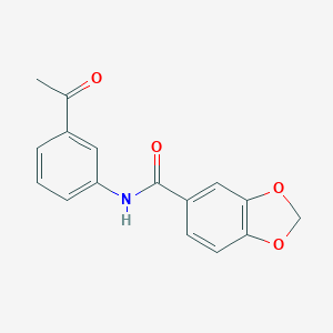 molecular formula C16H13NO4 B252841 N-(3-acetylphenyl)-1,3-benzodioxole-5-carboxamide 