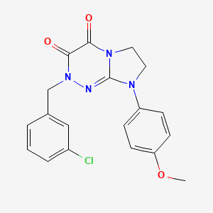 molecular formula C19H17ClN4O3 B2528417 2-(3-chlorobenzyl)-8-(4-methoxyphenyl)-7,8-dihydroimidazo[2,1-c][1,2,4]triazine-3,4(2H,6H)-dione CAS No. 941936-02-3