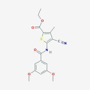 molecular formula C18H18N2O5S B252842 Ethyl 4-cyano-5-(3,5-dimethoxybenzamido)-3-methylthiophene-2-carboxylate 