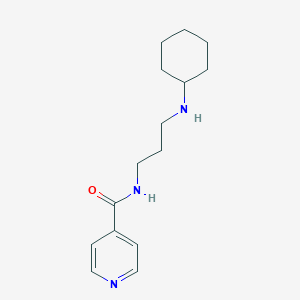 molecular formula C15H23N3O B252843 N-[3-(cyclohexylamino)propyl]pyridine-4-carboxamide 