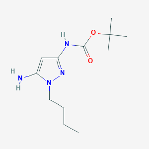 molecular formula C12H22N4O2 B2528439 Tert-butyl N-(5-amino-1-butylpyrazol-3-yl)carbamate CAS No. 2226182-25-6