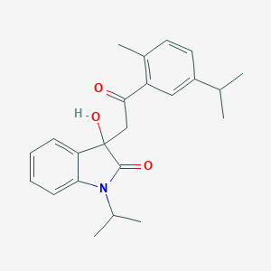 molecular formula C23H27NO3 B252845 3-hydroxy-1-isopropyl-3-[2-(5-isopropyl-2-methylphenyl)-2-oxoethyl]-1,3-dihydro-2H-indol-2-one 