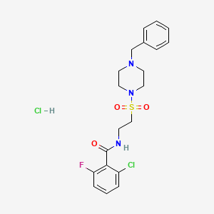N-(2-((4-benzylpiperazin-1-yl)sulfonyl)ethyl)-2-chloro-6-fluorobenzamide hydrochloride