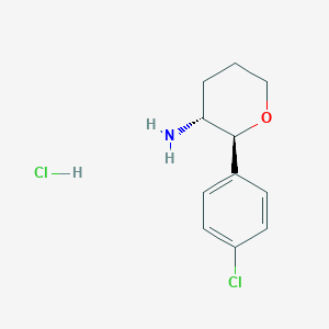 (2S,3R)-2-(4-chlorophenyl)oxan-3-amine hydrochloride