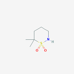 molecular formula C6H13NO2S B2528473 6,6-Dimethyl-1,2-thiazinane 1,1-dioxide CAS No. 2172081-57-9