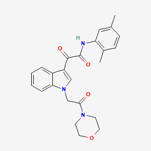molecular formula C24H25N3O4 B2528487 N-(2,5-dimethylphenyl)-2-(1-(2-morpholino-2-oxoethyl)-1H-indol-3-yl)-2-oxoacetamide CAS No. 872857-43-7