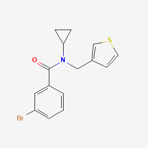 molecular formula C15H14BrNOS B2528495 3-溴-N-环丙基-N-(噻吩-3-基甲基)苯甲酰胺 CAS No. 1235091-87-8