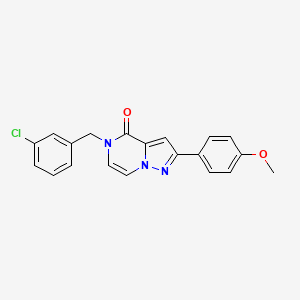 molecular formula C20H16ClN3O2 B2528510 5-(3-氯苄基)-2-(4-甲氧苯基)吡唑并[1,5-a]吡嗪-4(5H)-酮 CAS No. 1359129-65-9