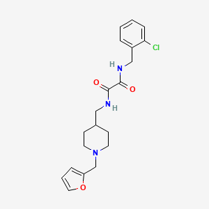 molecular formula C20H24ClN3O3 B2528513 N1-(2-氯苄基)-N2-((1-(呋喃-2-基甲基)哌啶-4-基)甲基)草酰胺 CAS No. 953181-27-6