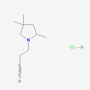 1-But-3-ynyl-2,4,4-trimethylpyrrolidine;hydrochloride