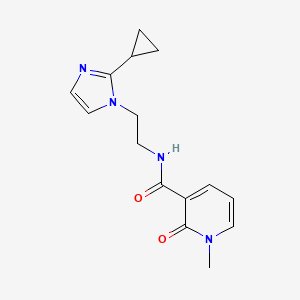 N-(2-(2-cyclopropyl-1H-imidazol-1-yl)ethyl)-1-methyl-2-oxo-1,2-dihydropyridine-3-carboxamide