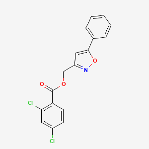 (5-Phenyl-3-isoxazolyl)methyl 2,4-dichlorobenzenecarboxylate