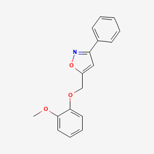 2-Methoxyphenyl (3-phenyl-5-isoxazolyl)methyl ether