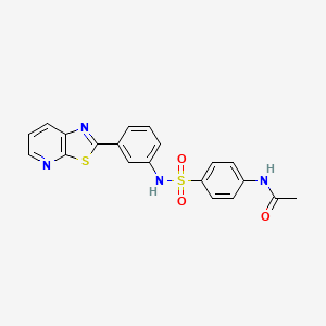 N-(4-(N-(3-(thiazolo[5,4-b]pyridin-2-yl)phenyl)sulfamoyl)phenyl)acetamide