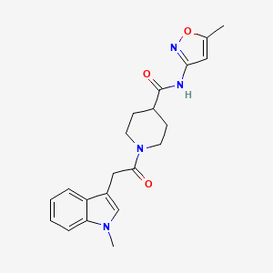 1-(2-(1-methyl-1H-indol-3-yl)acetyl)-N-(5-methylisoxazol-3-yl)piperidine-4-carboxamide
