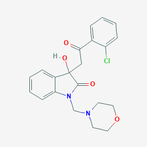 molecular formula C21H21ClN2O4 B252856 3-[2-(2-chlorophenyl)-2-oxoethyl]-3-hydroxy-1-(morpholin-4-ylmethyl)-1,3-dihydro-2H-indol-2-one 