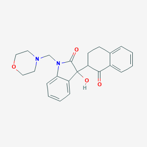 molecular formula C23H24N2O4 B252857 3-hydroxy-1-(morpholin-4-ylmethyl)-3-(1-oxo-1,2,3,4-tetrahydronaphthalen-2-yl)-1,3-dihydro-2H-indol-2-one 