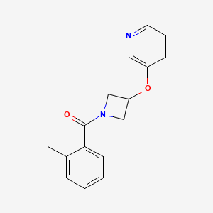 molecular formula C16H16N2O2 B2528578 (3-(Pyridin-3-yloxy)azetidin-1-yl)(o-tolyl)methanone CAS No. 1904303-80-5