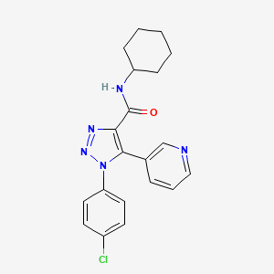 1-(4-chlorophenyl)-N-cyclohexyl-5-(pyridin-3-yl)-1H-1,2,3-triazole-4-carboxamide