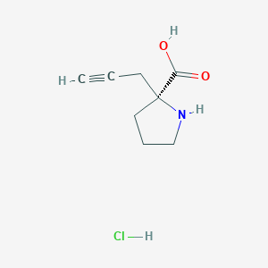 (S)-2-(Prop-2-yn-1-yl)pyrrolidine-2-carboxylic acid hydrochloride