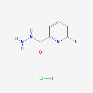 molecular formula C6H7ClFN3O B2528599 6-Fluoropyridine-2-carbohydrazide hydrochloride CAS No. 2031260-85-0
